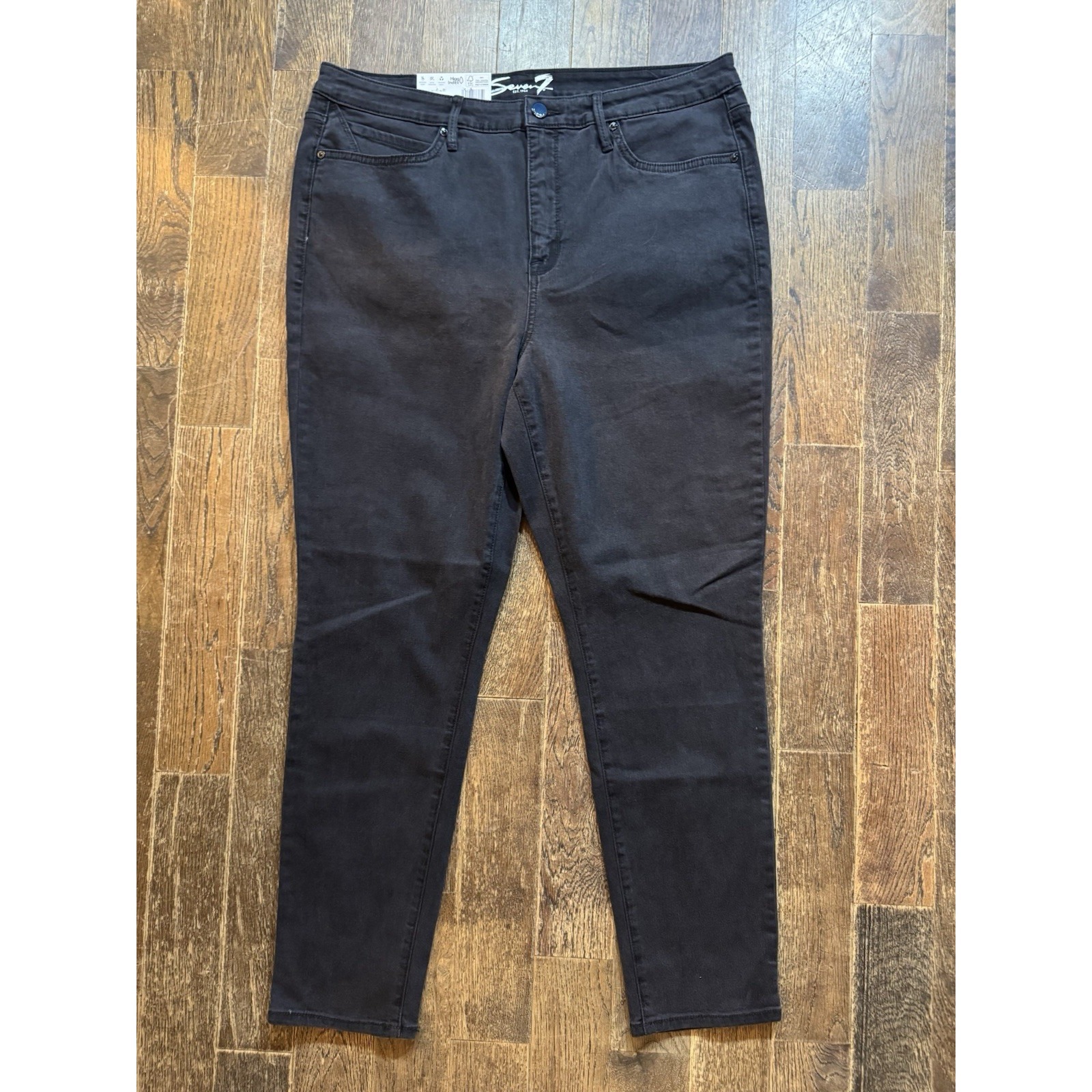 Seven 7 Jeans Skinny High Rise Women's Size 16 (36x38) Black Nwt